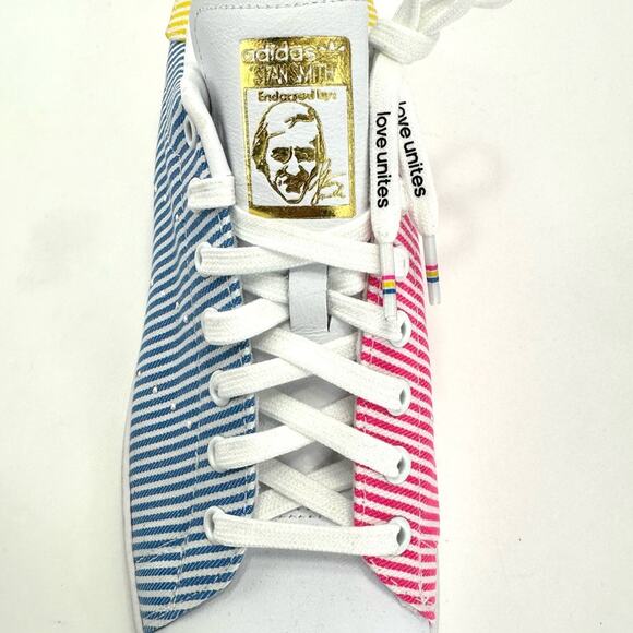 Men Sneaker Sz 10 Adidas Stan Smith Pride Love Unites Special Edition FY9021 New - Picture 10 of 15